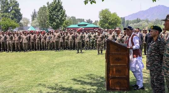 Rajnath Singh With Indian Army