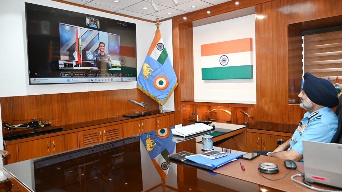 IAF Chief Chats with Gp. Capt. Shubhanshu Shukla Before Exciting Space Launch 1 iaf chief ax 4 101649759