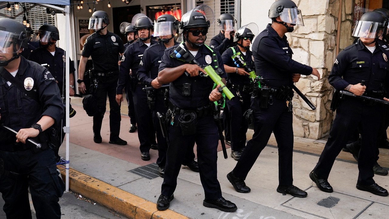 700 US Marines Arrive in LA Amid California's Legal Battle Against Trump Over Guard Deployment 1 la protests 103914517