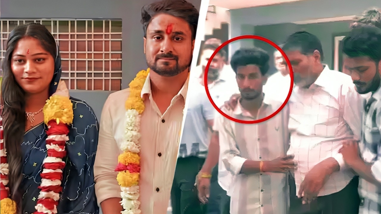 Video: Indore Woman's Secret Lover, Accused of Murder Plot, Shows Up at Her Husband's Funeral 1 sonams alleged lover seen consoling her husbands father 105839290